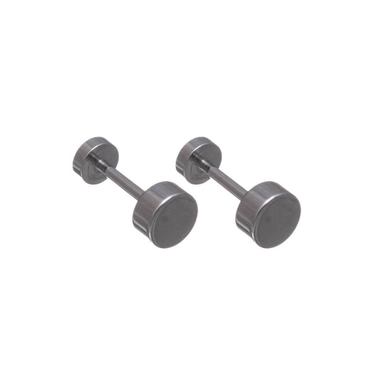 Titaani Nappikorvakorut 3 mm – Ruuvattava Flat Back (G23) – hopea
