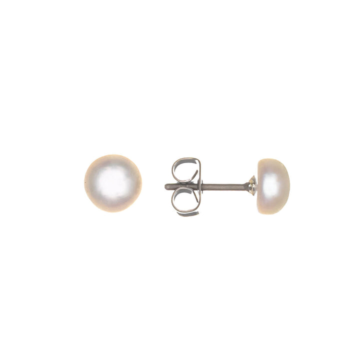 Freshwater pearl earrings with titanium posts and backs