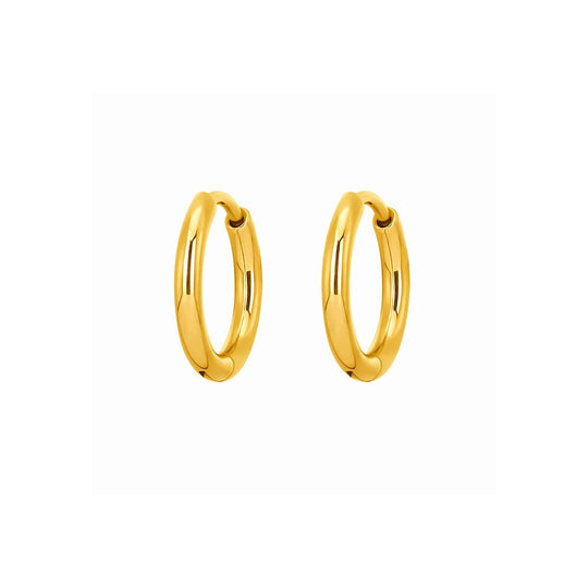 Gold-plated titanium hoop earrings, 12 mm | Ninja.fi