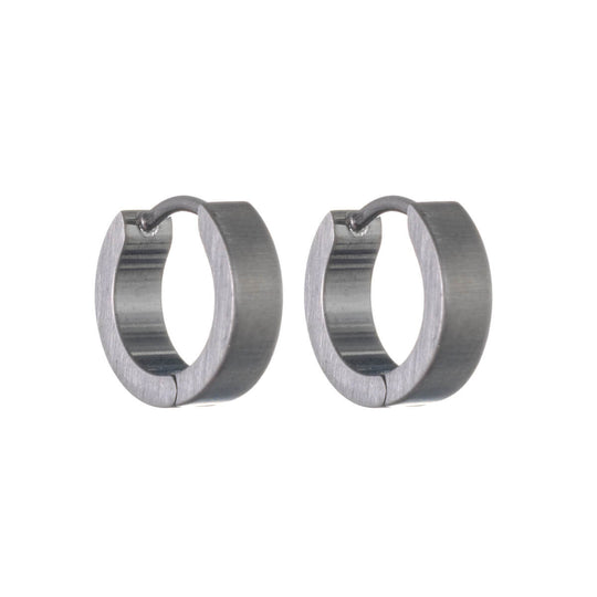 Titaani Korvarenkaat 10 mm – Tasainen harjattu G23 – hopea