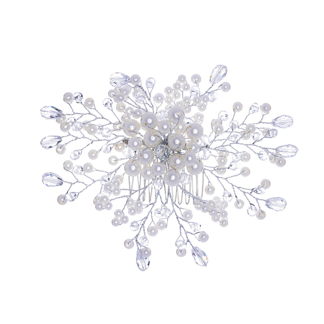 Geformter Perlenkamm-Haarreif (14cm x 13cm)