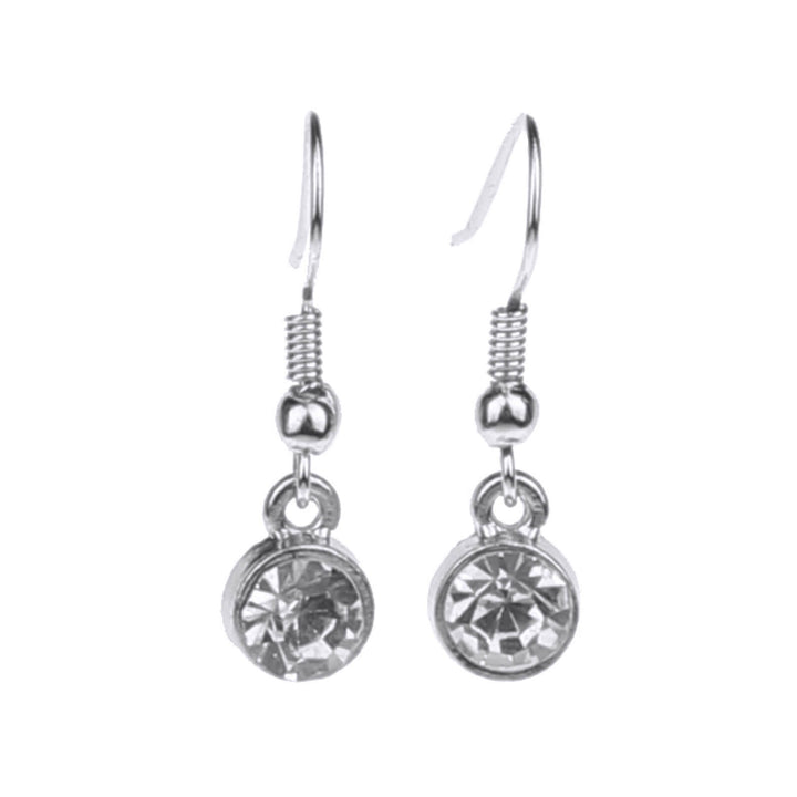 Hängende kleine Ohrringe mit Glassteinchen