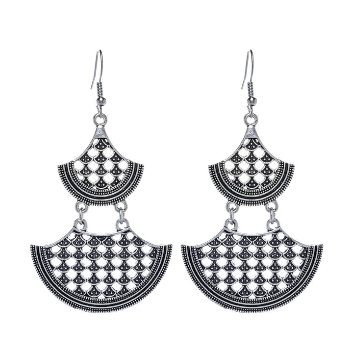 Hanging two-piece earrings