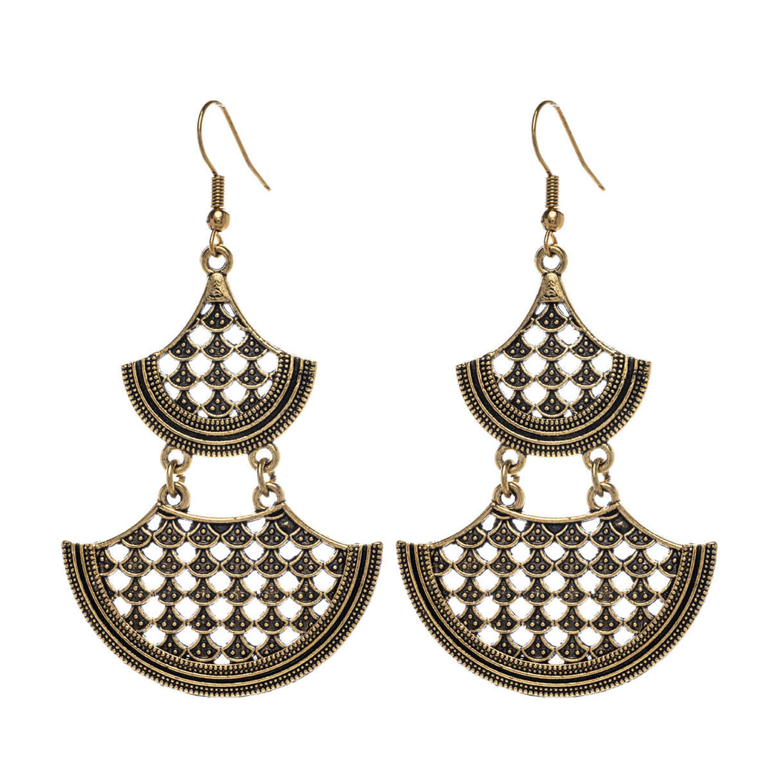 Hanging two-piece earrings