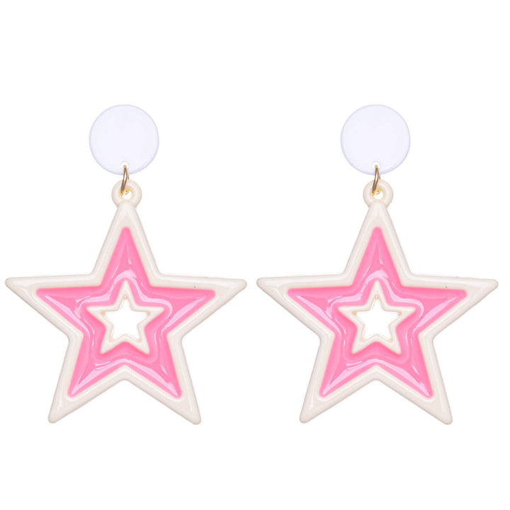 Colorful star earrings