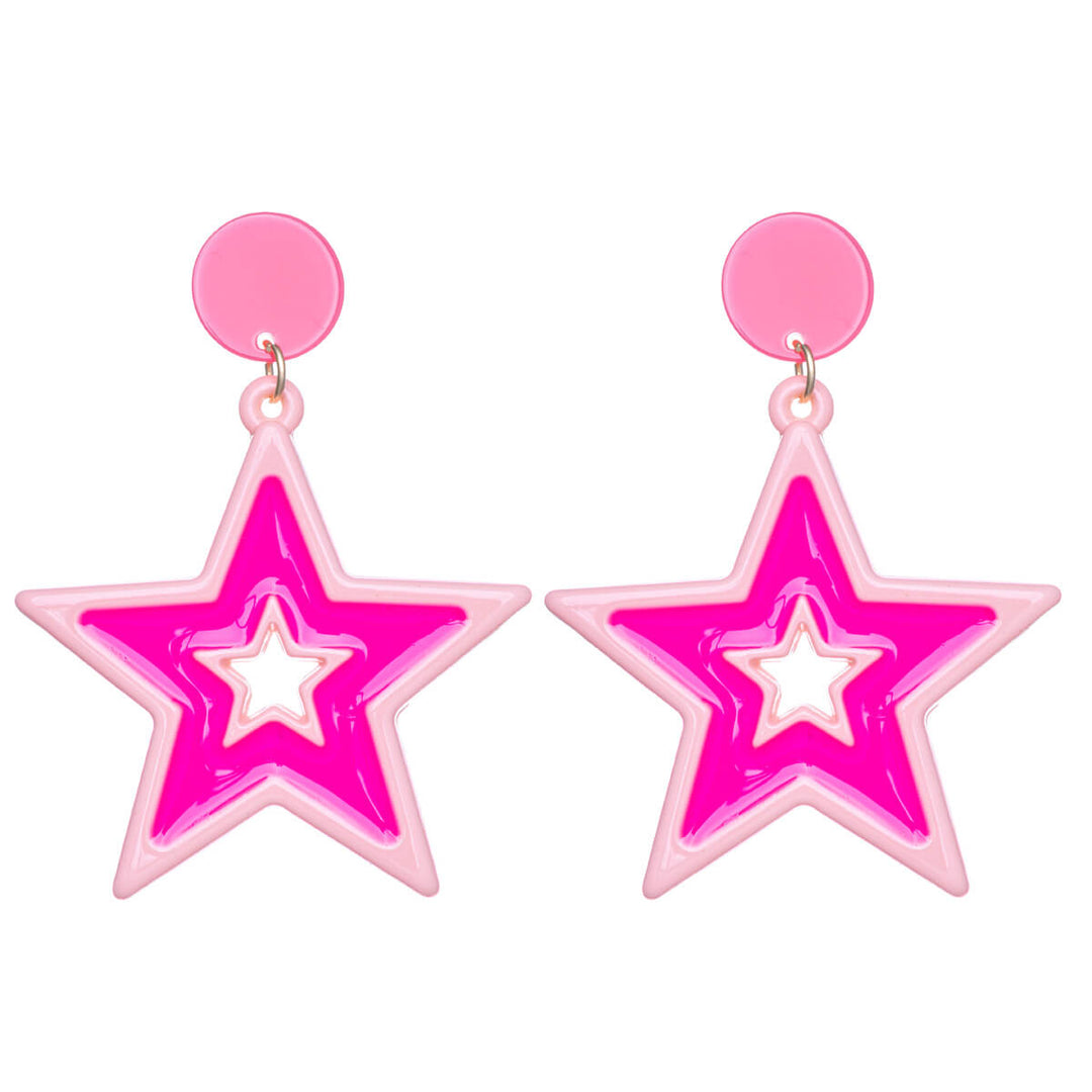 Colorful star earrings