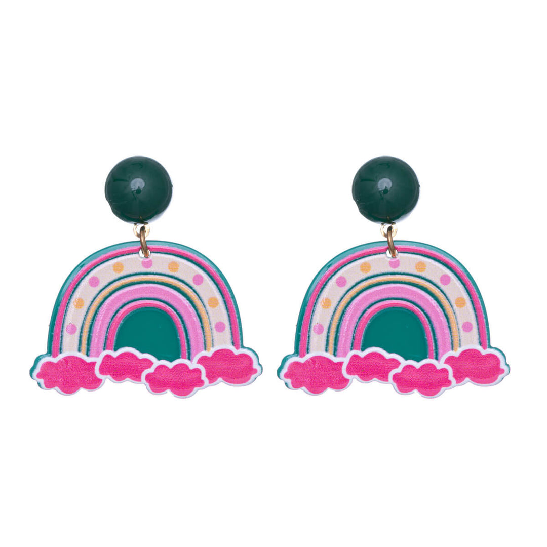 Colourful rainbow earrings