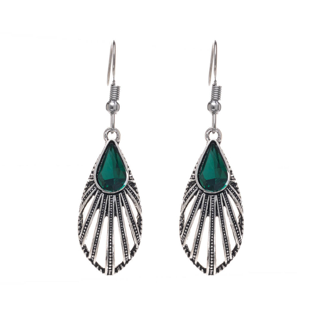 Hanging metal drop earrings