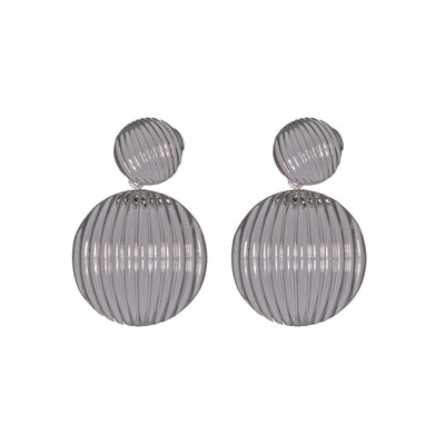Drop earrings patterned circles