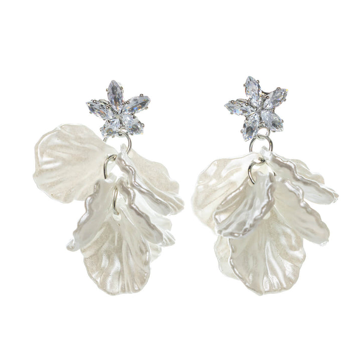 Perlmuschelohrringe mit Steinstern