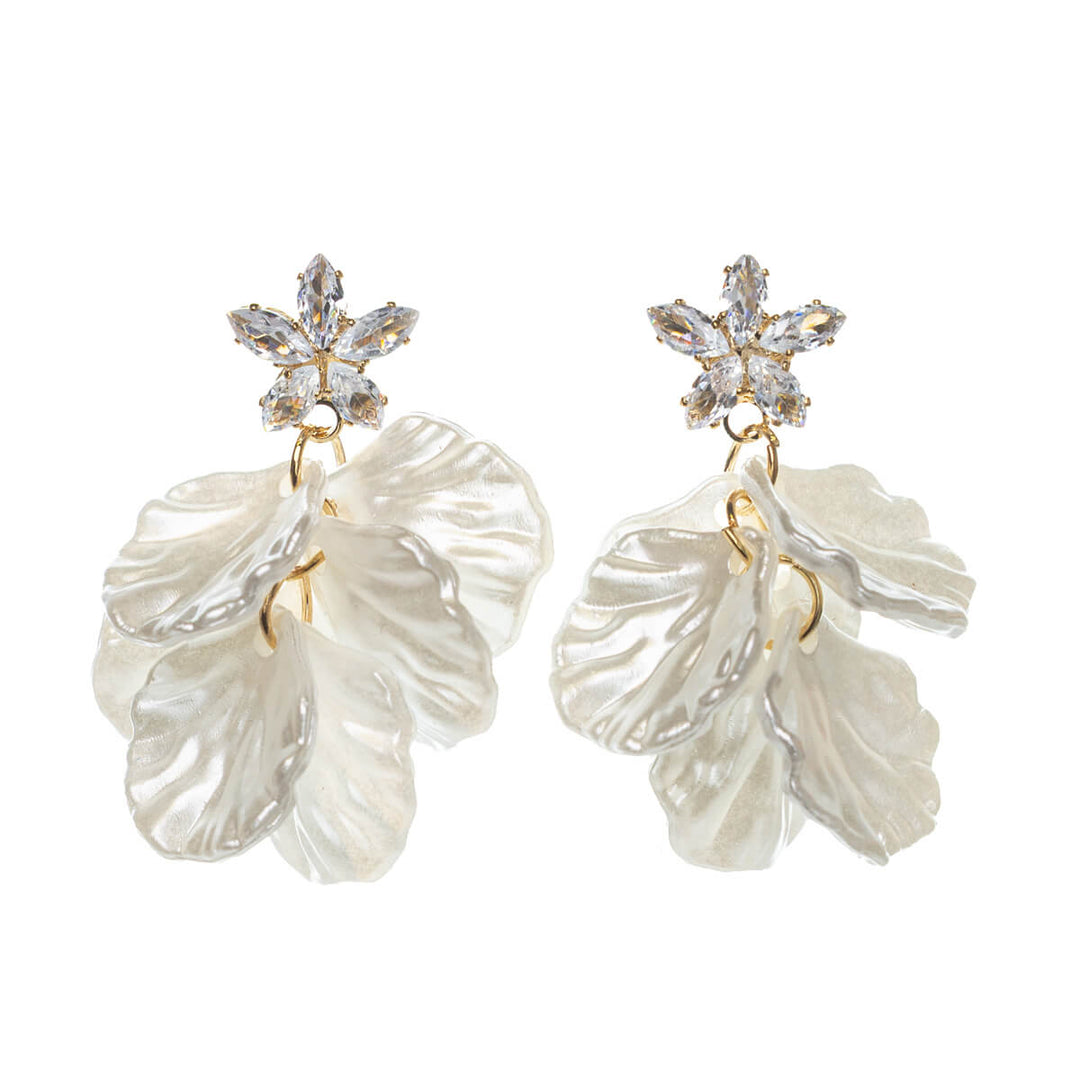 Perlmuschelohrringe mit Steinstern