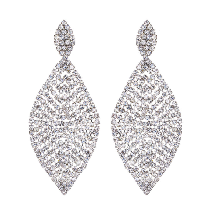 Ovals tapered festive earrings