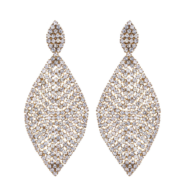 Ovals tapered festive earrings