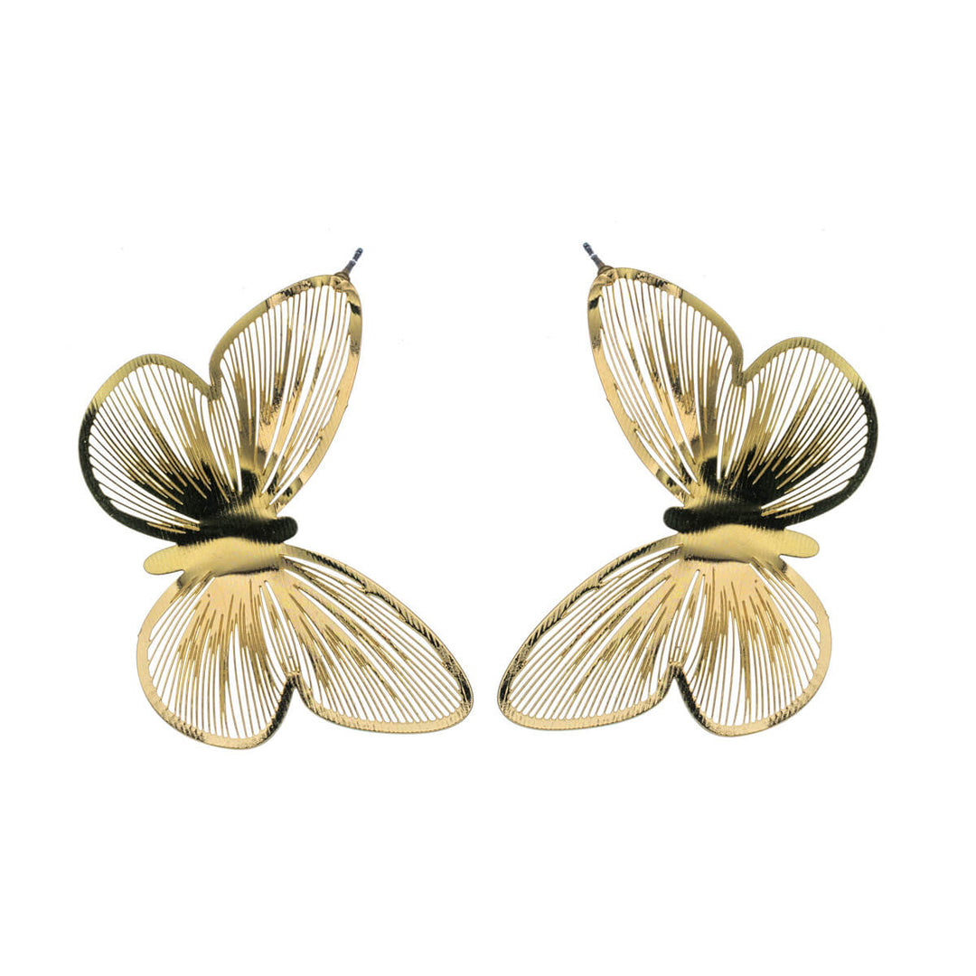 Schmetterlingsohrringe aus Stahl (Stahl 316L)