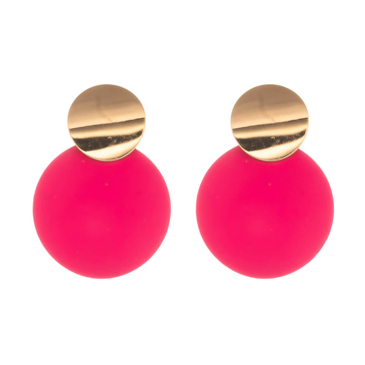 Bunte hängende Ohrringe zwei Kreise