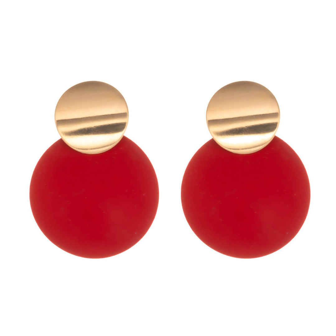 Bunte hängende Ohrringe zwei Kreise