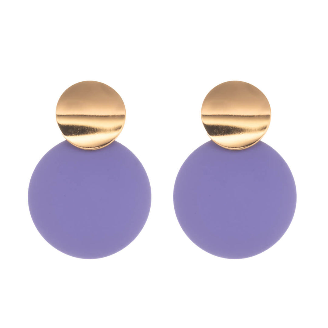 Bunte hängende Ohrringe zwei Kreise