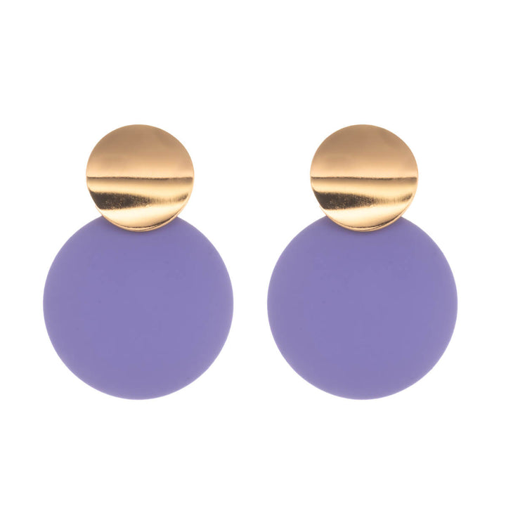 Bunte hängende Ohrringe zwei Kreise