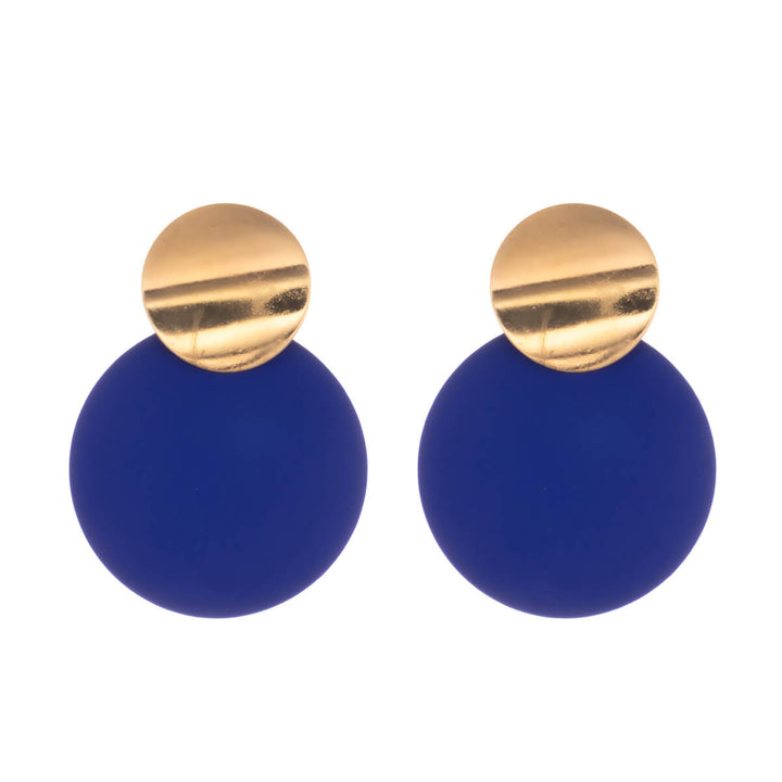 Bunte hängende Ohrringe zwei Kreise