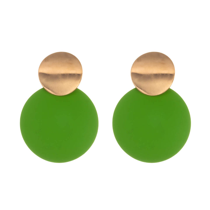 Bunte hängende Ohrringe zwei Kreise