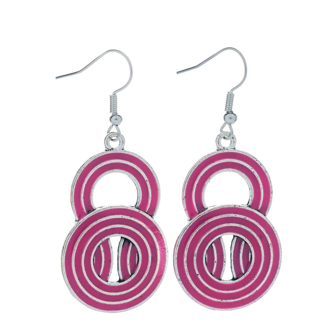 Farbige hängende Ring-Ohrringe