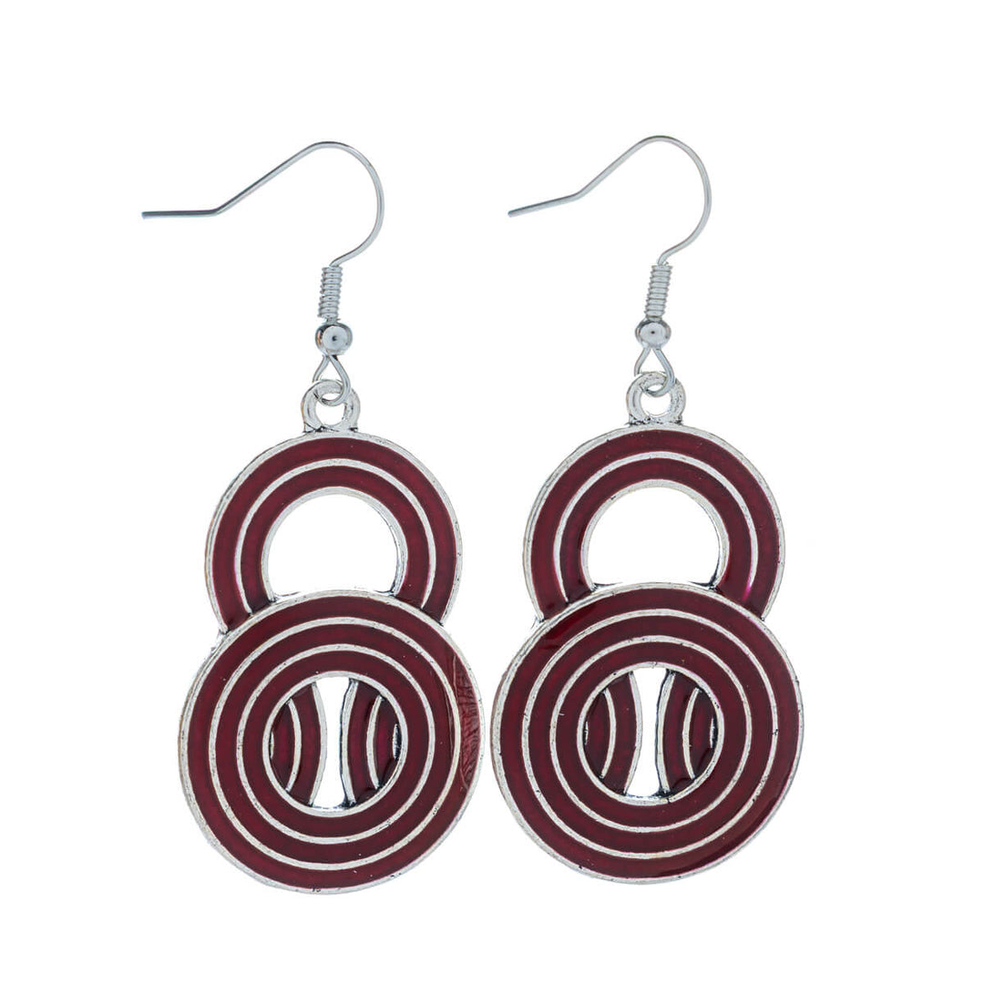 Farbige hängende Ring-Ohrringe