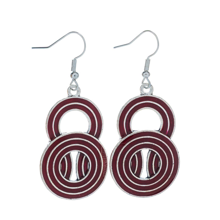 Farbige hängende Ring-Ohrringe