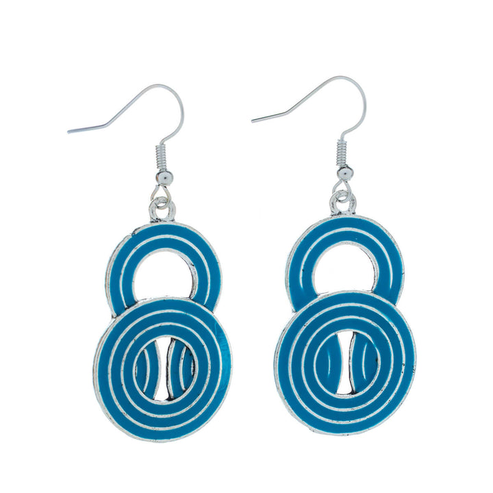 Farbige hängende Ring-Ohrringe