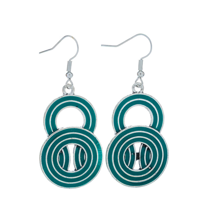 Farbige hängende Ring-Ohrringe