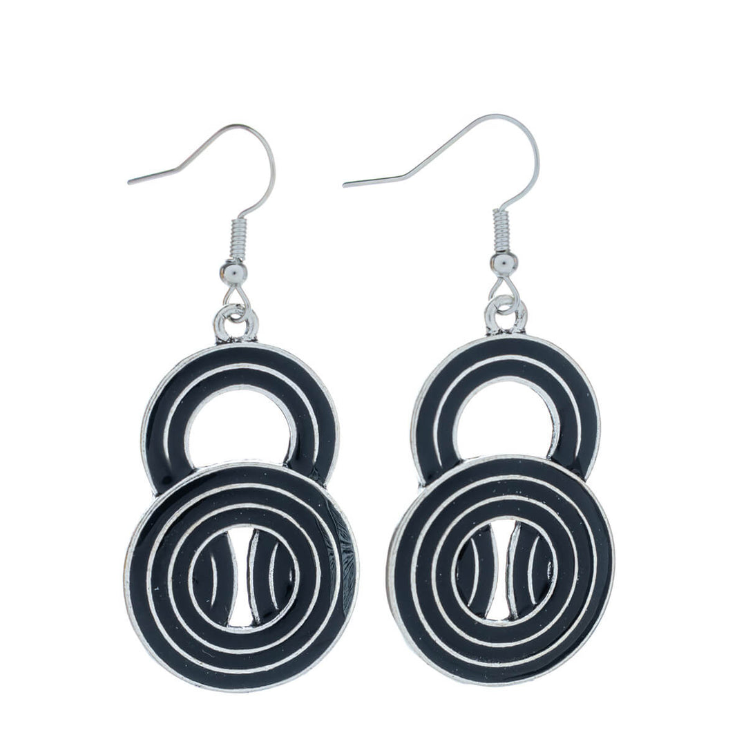 Farbige hängende Ring-Ohrringe