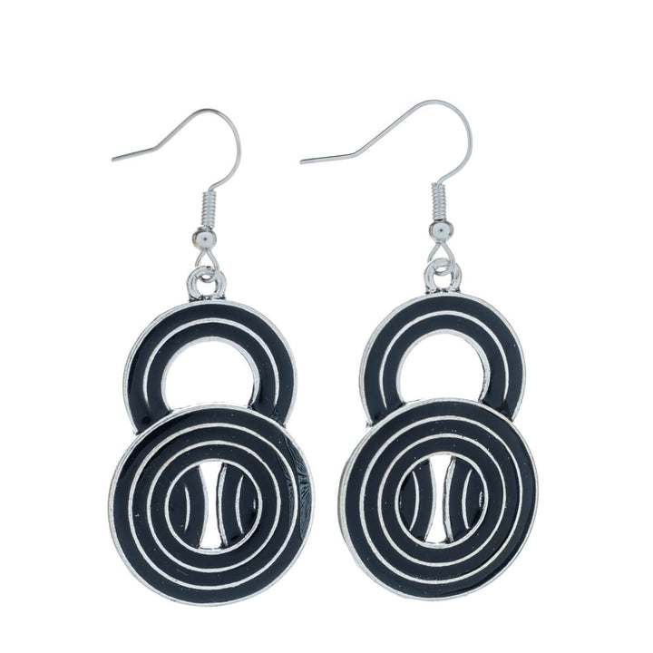 Farbige hängende Ring-Ohrringe