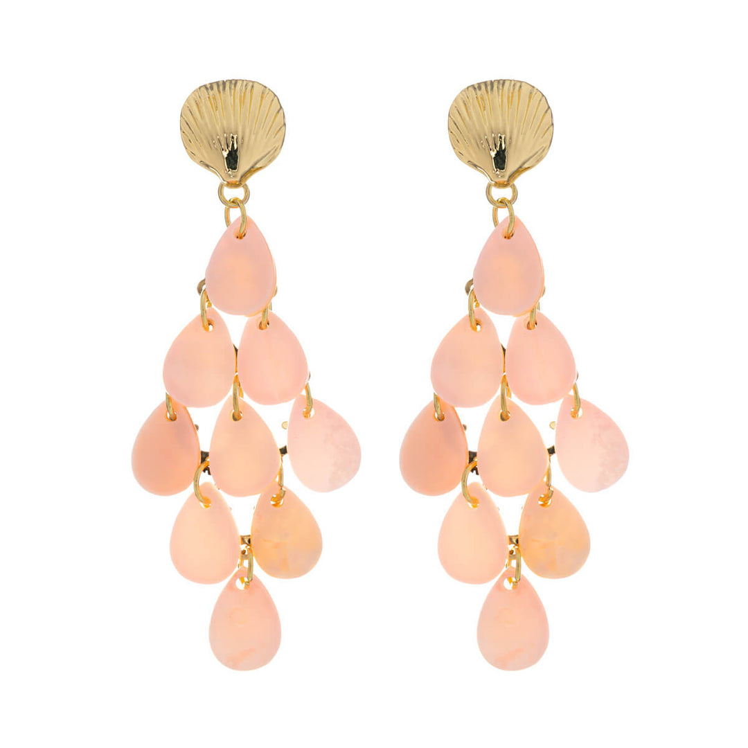 Hängende Muschelschachtel-Ohrringe