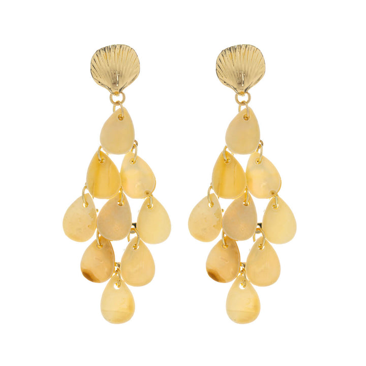Hängende Muschelschachtel-Ohrringe