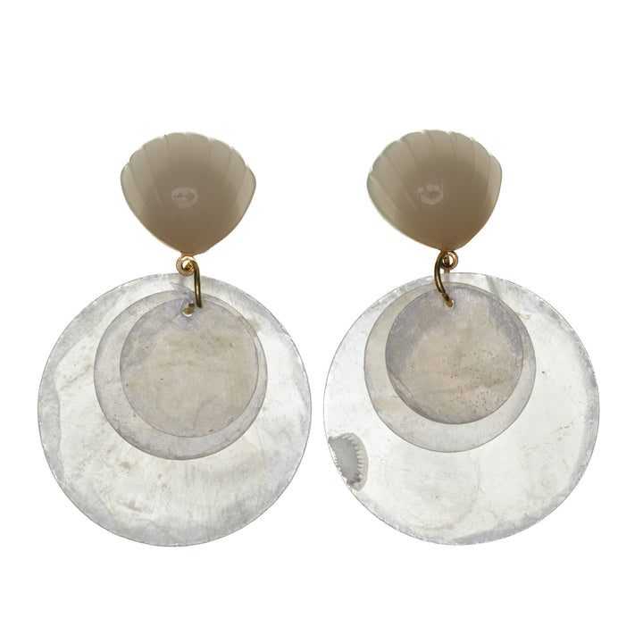 Hängende Muschel-Hockey-Ohrringe