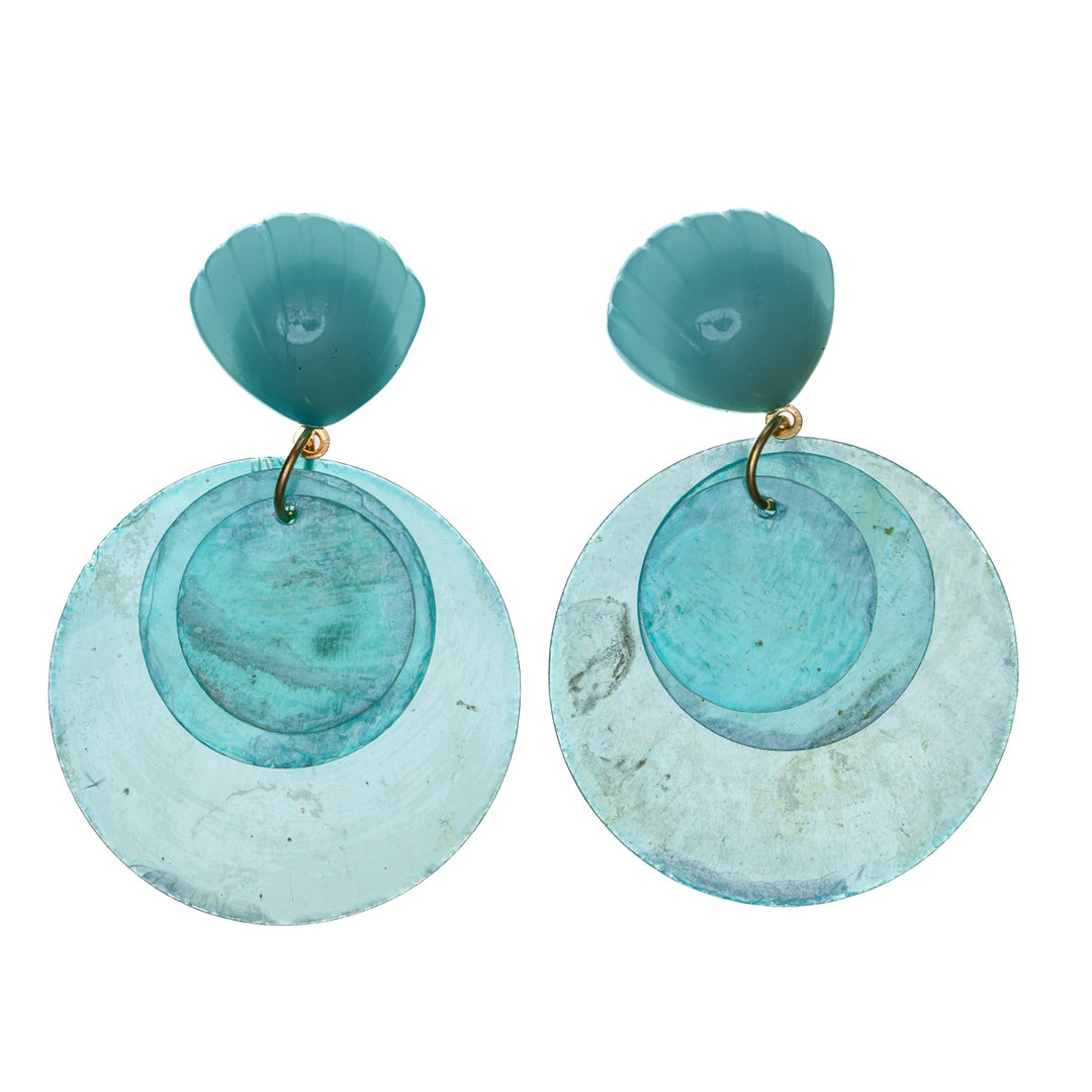 Hängende Muschel-Hockey-Ohrringe