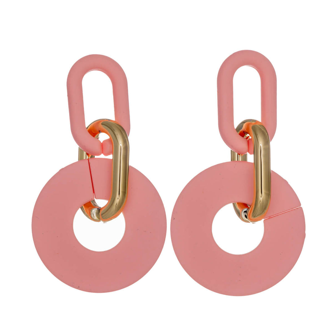 Bunte Hängeohrringe aus Kunststoff