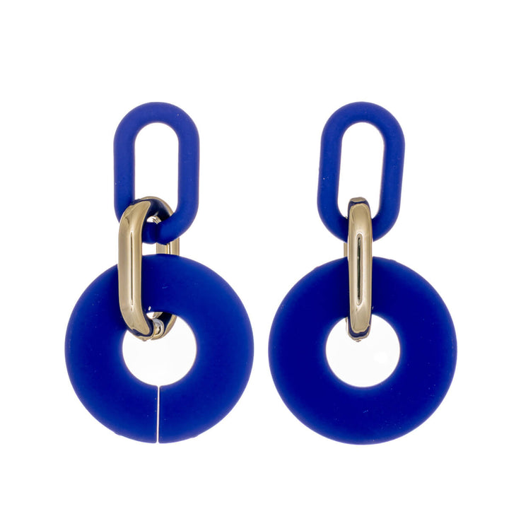 Bunte Hängeohrringe aus Kunststoff