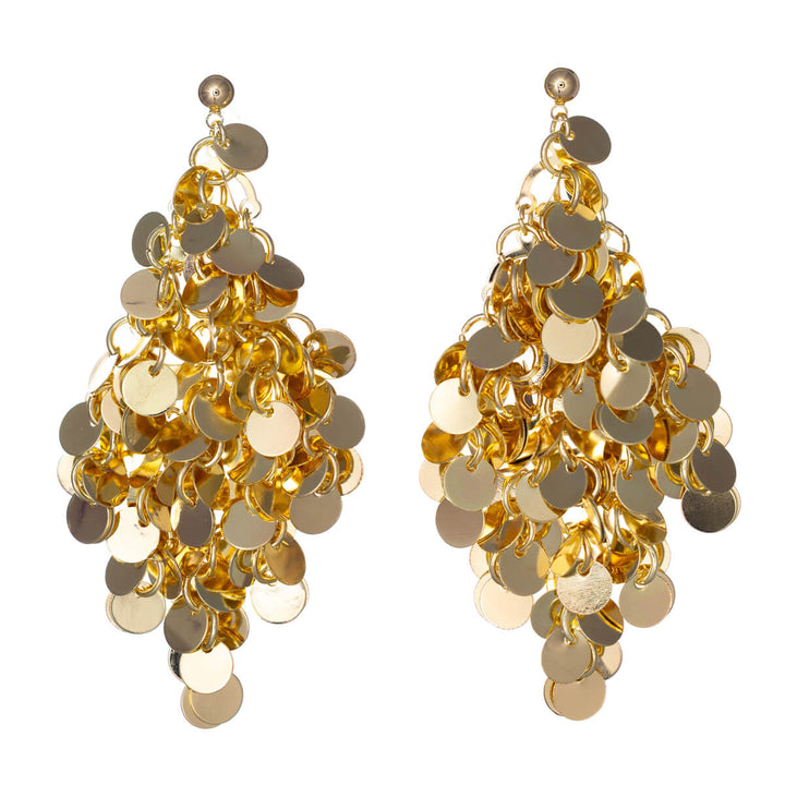 Metallische Paillettenbox-Ohrringe