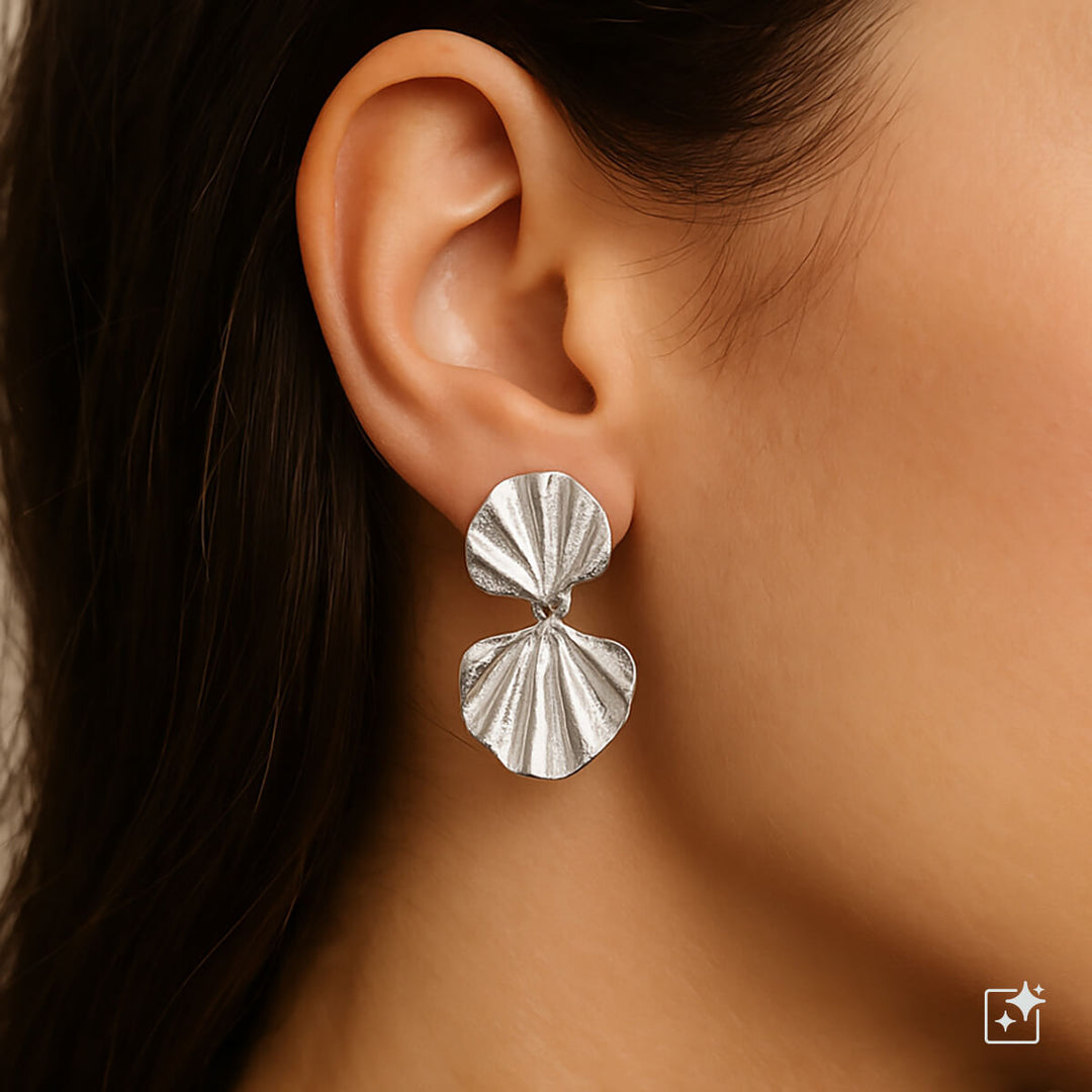 Roikkuvat litteät riipus korvakorut (Teräs 316L)