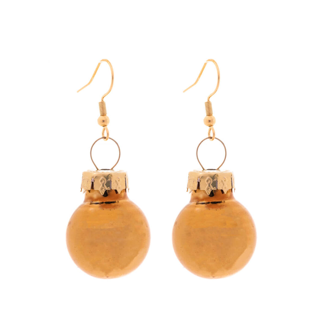 Spiegelnde Weihnachtskugel-Ohrringe ø2cm (Stahl 316L)