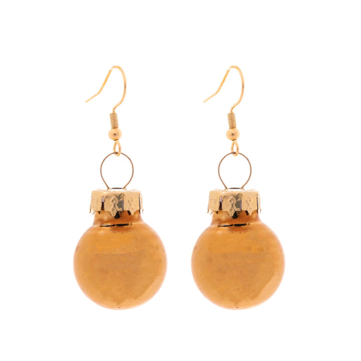 Spiegelnde Weihnachtskugel-Ohrringe ø2cm (Stahl 316L)