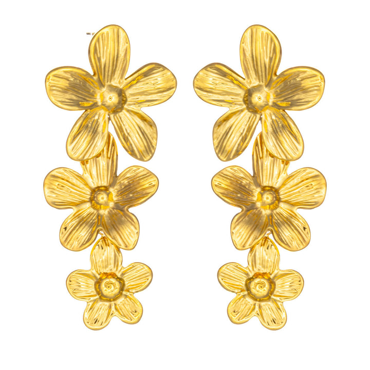 Näyttävät kukkakorvakorut – roikkuva monikukka design teräksestä