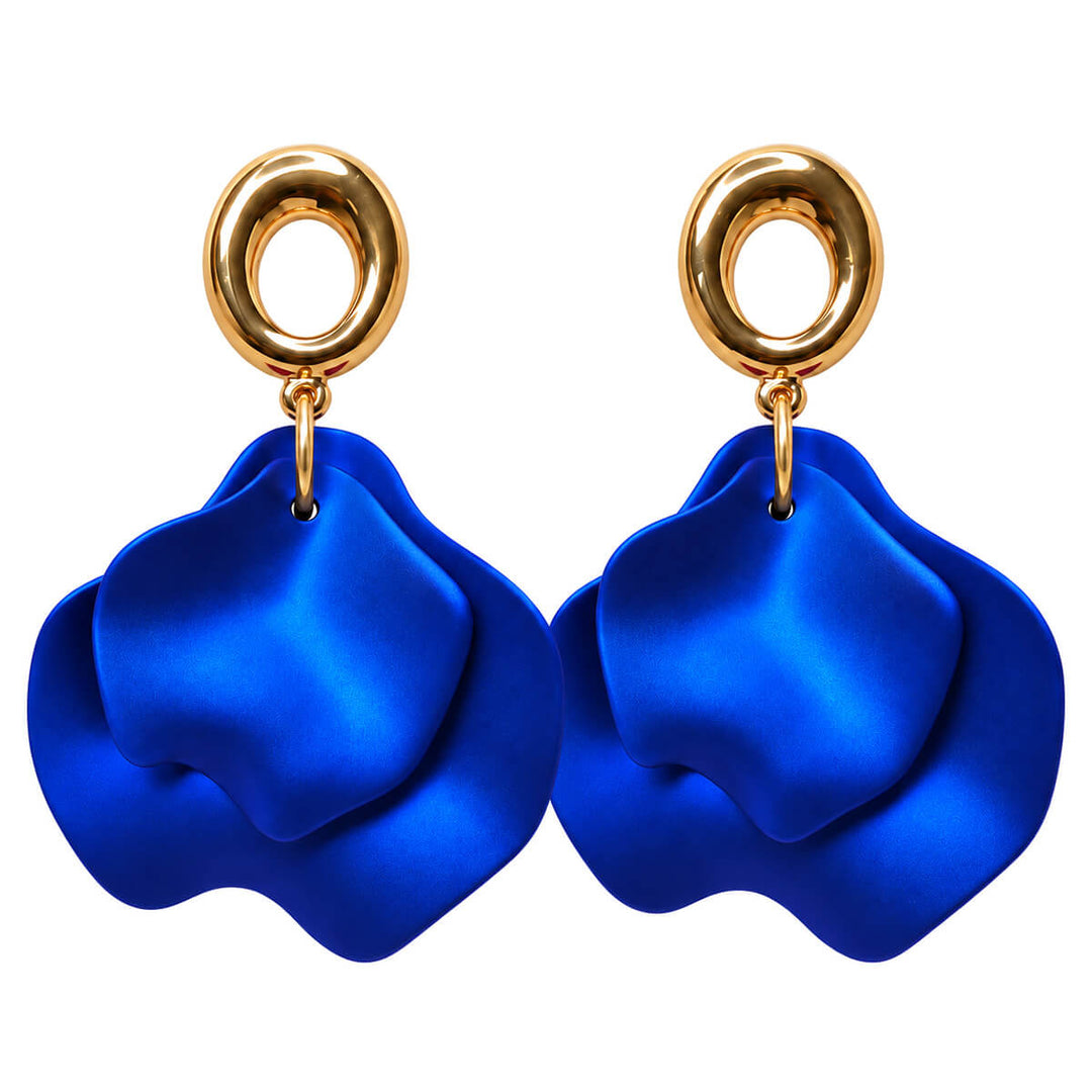 Drop earrings shimmering flakes
