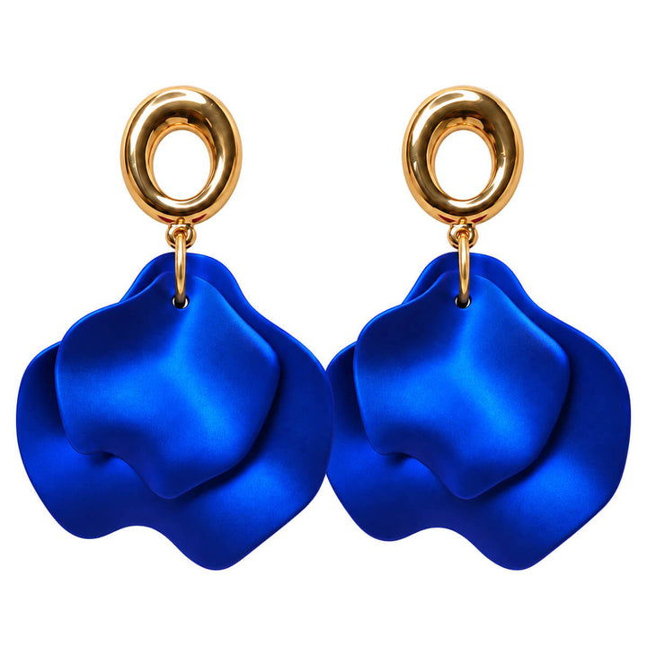 Drop earrings shimmering flakes