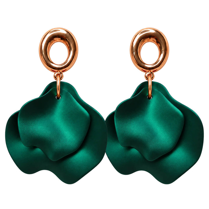 Drop earrings shimmering flakes