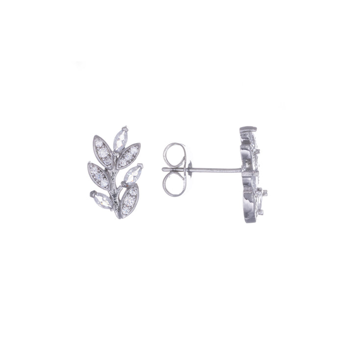 Prong earrings with zirconia stones