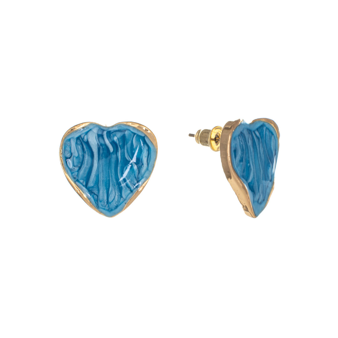 Coloured heart earrings