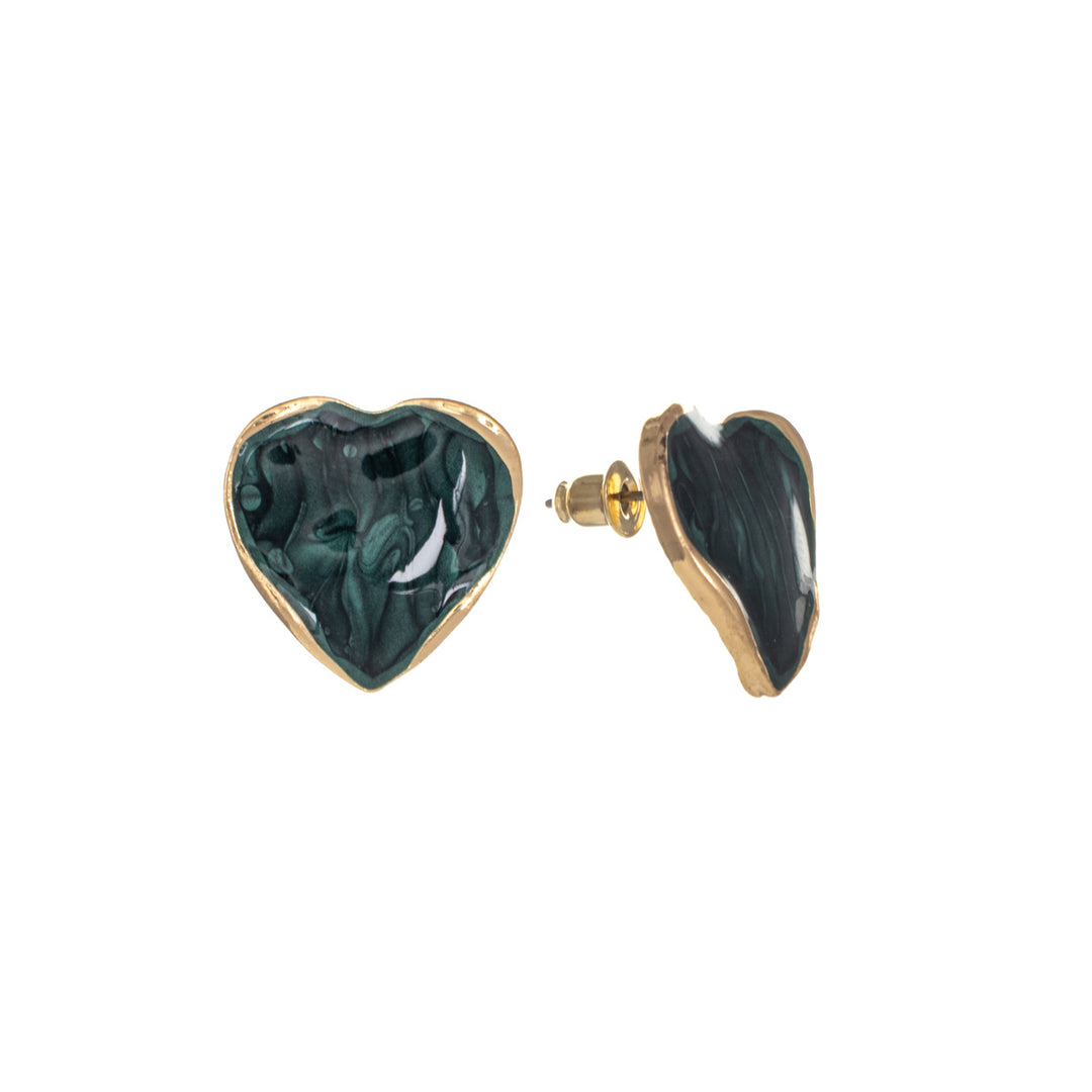 Coloured heart earrings