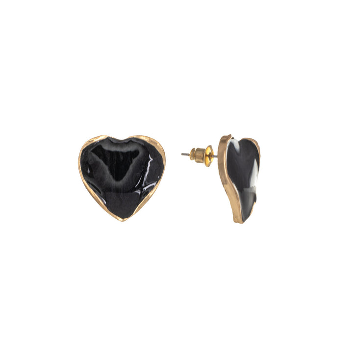 Coloured heart earrings