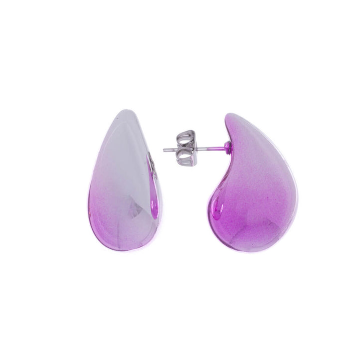 Two tone drop earrings (Steel 316L)